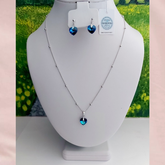 Swarovski Crystal Jewelry Set, 925 Sterling Silver - Picture 6 of 8